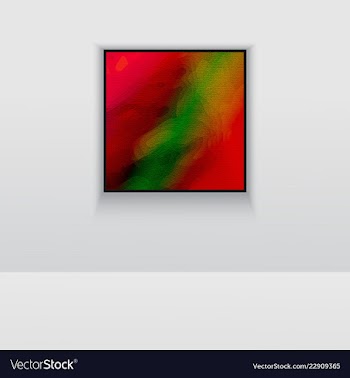 Digital art picture color on the wall in web vector image