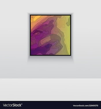 Digital art picture color on the wall in web vector image