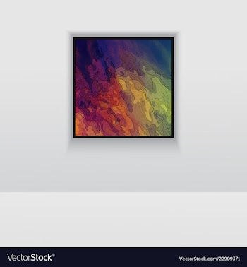 Digital art picture color on the wall in web vector image