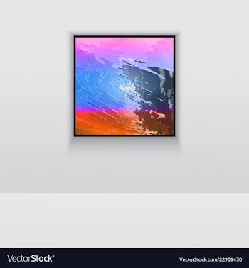 Digital art picture color on the wall in web vector image