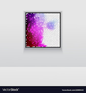 Digital art picture color on the wall in web vector image