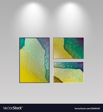 Digital art picture color on the wall in web vector image