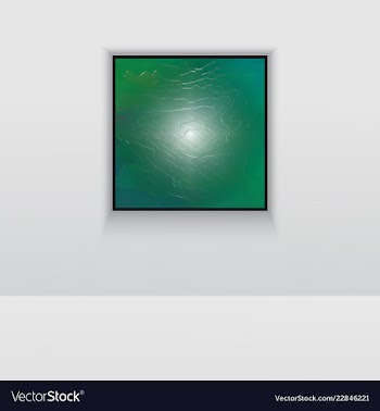 Digital art picture in hot color on the wall in vector image