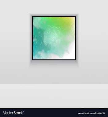 Digital art picture in hot color on the wall in vector image