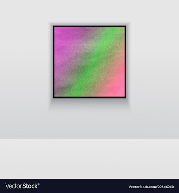 Digital art picture in hot color on the wall in vector image