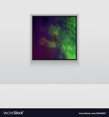 Digital art picture in hot color on the wall in vector image