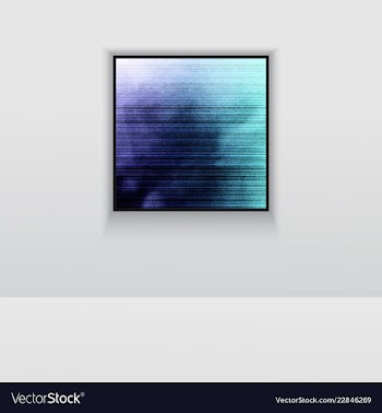 Digital art picture in hot color on the wall in vector image