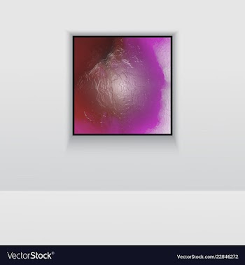 Digital art picture in hot color on the wall in vector image