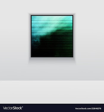 Digital art picture in hot color on the wall in vector image