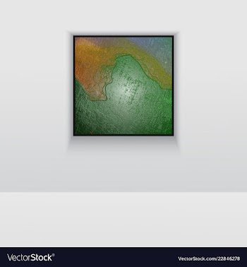 Digital art picture in hot color on the wall in vector image