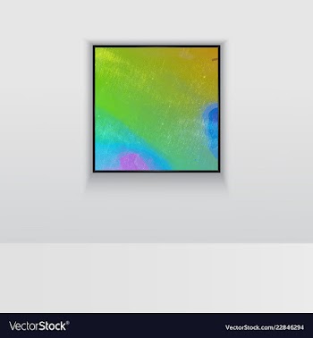 Digital art picture in hot color on the wall in vector image