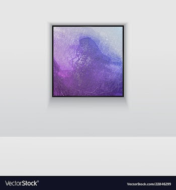 Digital art picture in hot color on the wall in vector image