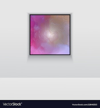 Digital art picture in hot color on the wall in vector image
