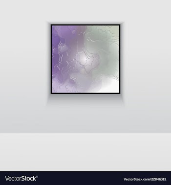 Digital art picture in hot color on the wall in vector image