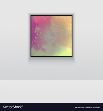 Digital art picture in hot color on the wall in vector image