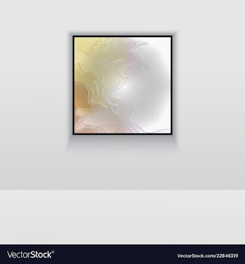 Digital art picture in hot color on the wall in vector image