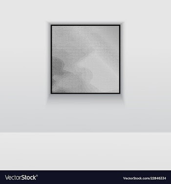 Digital art picture in hot color on the wall in vector image