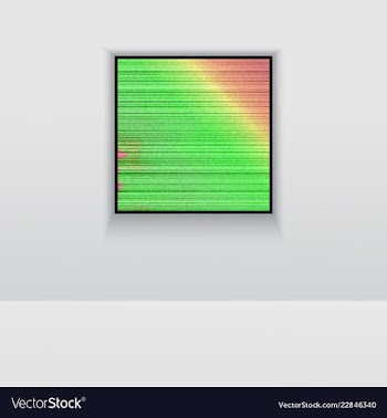 Digital art picture in hot color on the wall in vector image