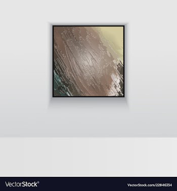 Digital art picture in hot color on the wall in vector image