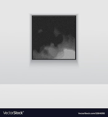 Digital art picture in hot color on the wall in vector image