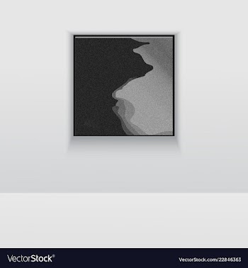 Digital art picture in hot color on the wall in vector image