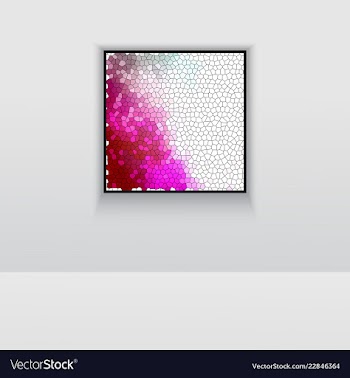 Digital art picture in hot color on the wall in vector image