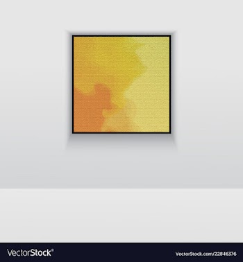 Digital art picture in hot color on the wall in vector image