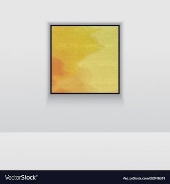 Digital art picture in hot color on the wall in vector image