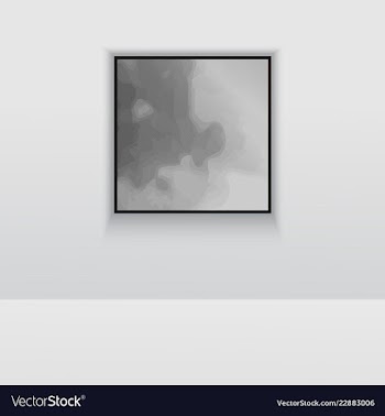 Digital art picture in hot color on the wall in vector image