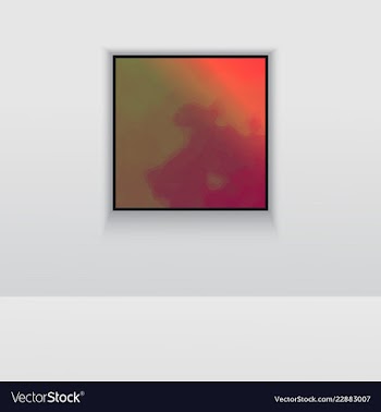 Digital art picture in hot color on the wall in vector image