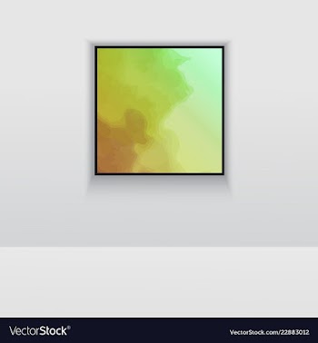 Digital art picture in hot color on the wall in vector image