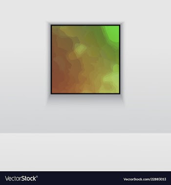 Digital art picture in hot color on the wall in vector image