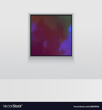 Digital art picture in hot color on the wall in vector image