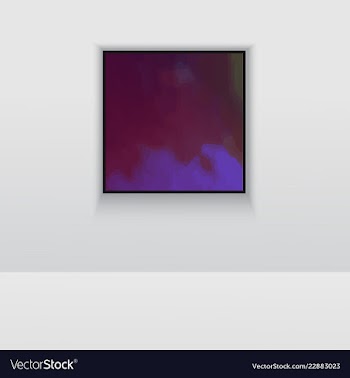 Digital art picture in hot color on the wall in vector image