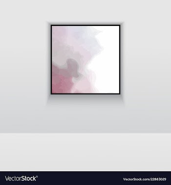 Digital art picture in hot color on the wall in vector image