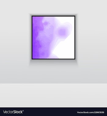 Digital art picture in hot color on the wall in vector image