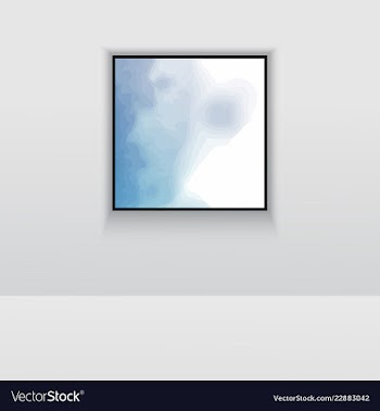 Digital art picture in hot color on the wall in vector image