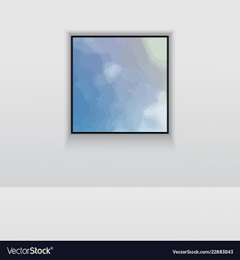 Digital art picture in hot color on the wall in vector image