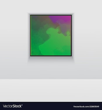 Digital art picture in hot color on the wall in vector image