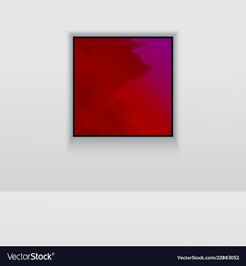 Digital art picture in hot color on the wall in vector image