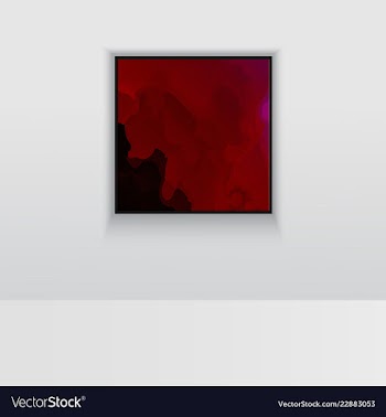 Digital art picture in hot color on the wall in vector image