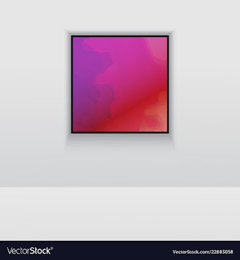 Digital art picture in hot color on the wall in vector image