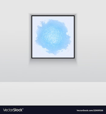 Digital art picture in hot color on the wall in vector image
