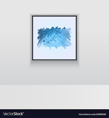 Digital art picture in hot color on the wall in vector image