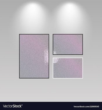 Digital art picture in hot color on the wall in vector image