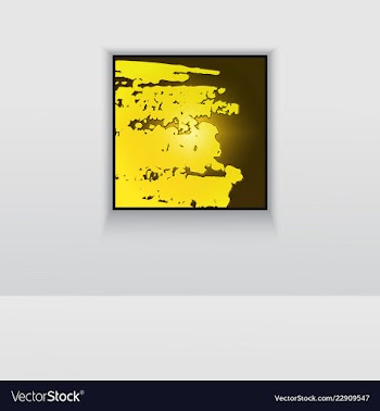 Digital art picture in hot color on the wall in vector image