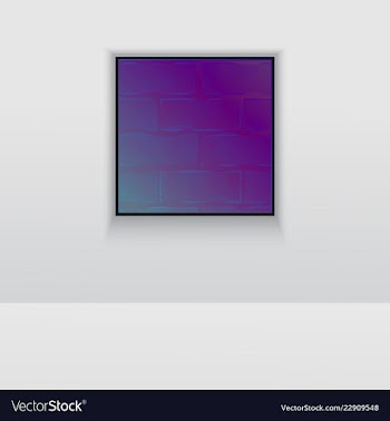 Digital art picture in hot color on the wall in vector image