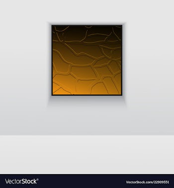 Digital art picture in hot color on the wall in vector image