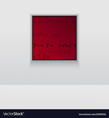 Digital art picture in hot color on the wall in vector image