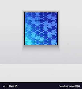 Digital art picture in hot color on the wall in vector image